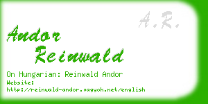 andor reinwald business card